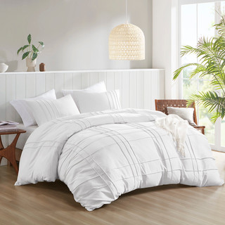 Thumbnail 1: 510 Design 510 Design Porter Soft Washed Pleated Duvet Cover Set 