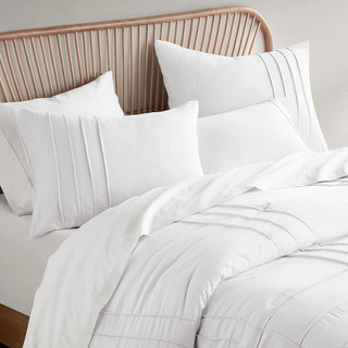 Thumbnail 3: 510 Design 510 Design Porter Soft Washed Pleated Duvet Cover Set 