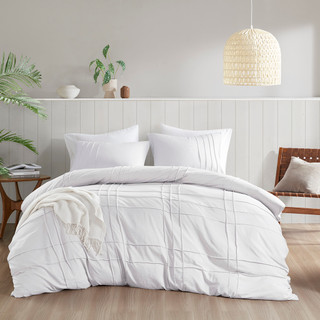 Thumbnail 2: 510 Design 510 Design Porter Soft Washed Pleated Duvet Cover Set 