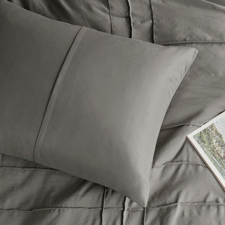 Thumbnail 9: 510 Design 510 Design Porter Soft Washed Pleated Duvet Cover Set 