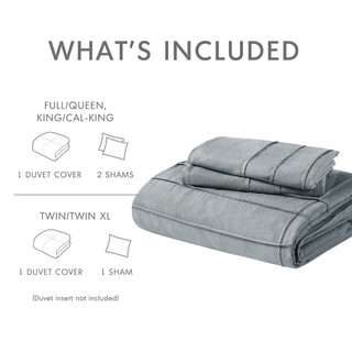 Thumbnail 5: 510 Design 510 Design Porter Soft Washed Pleated Duvet Cover Set 