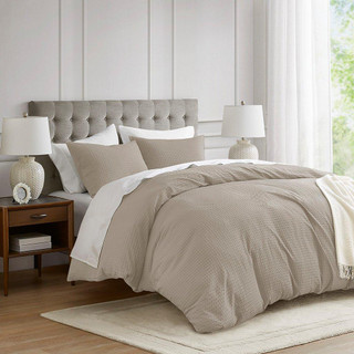 Thumbnail 1: 510 Design 510 Design Mina Waffle Weave Textured Duvet Cover Set 