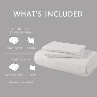 Thumbnail 14: 510 Design 510 Design Mina Waffle Weave Textured Duvet Cover Set 
