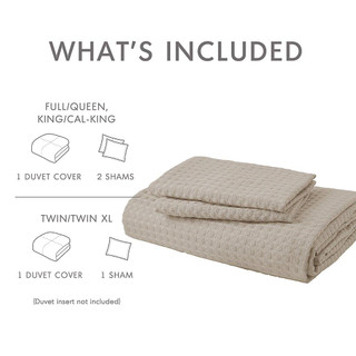 Thumbnail 9: 510 Design 510 Design Mina Waffle Weave Textured Duvet Cover Set 
