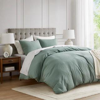 Thumbnail 3: 510 Design 510 Design Mina Waffle Weave Textured Duvet Cover Set 