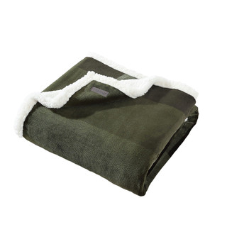 Thumbnail 2: Eddie Bauer Eddie Bauer Pine Plaid Ultra Plush Fleece Reversible Throw 