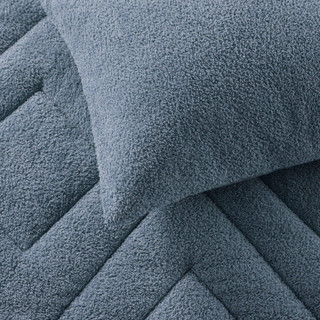Thumbnail 10: 510 Design 510 Design Kyla Double Diamond Quilted Teddy Comforter Set 
