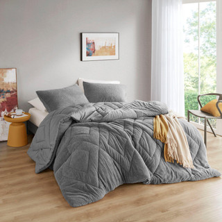 Thumbnail 2: 510 Design 510 Design Kyla Double Diamond Quilted Teddy Comforter Set 