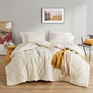 Thumbnail 6: 510 Design 510 Design Kyla Double Diamond Quilted Teddy Comforter Set 
