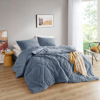 Thumbnail 1: 510 Design 510 Design Kyla Double Diamond Quilted Teddy Comforter Set 