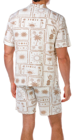 Thumbnail 3: MALIBU Malibu Mens 2 Pc Tropical Stretch Shorts Set 