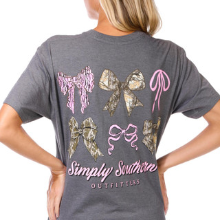 Thumbnail 9: SIMPLY SOUTHERN Simply Southern Juniors Camo Bow Graphic Tee 
