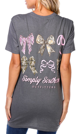 Thumbnail 1: SIMPLY SOUTHERN Simply Southern Juniors Camo Bow Graphic Tee 