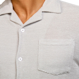 Thumbnail 3: Massive Massive Mens Short Sleeve Chenille Button Down Shirt 