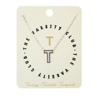 Thumbnail 1: City by City City By City Varsity Letter T Initial Necklace 