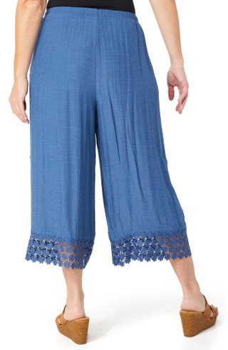 Thumbnail 2: HARPER 241 Harper 241 Womens Solid Crochet Trim Flowy Pants 