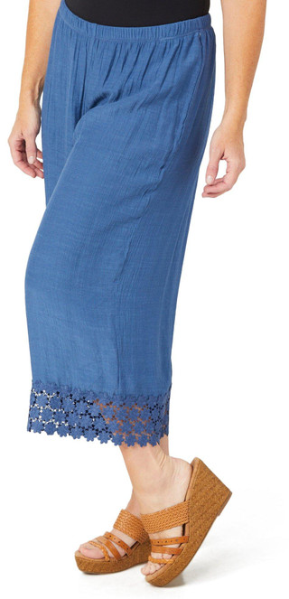 Thumbnail 3: HARPER 241 Harper 241 Womens Solid Crochet Trim Flowy Pants 