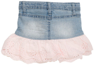 Thumbnail 3: Squeeze Squeeze Toddler Girls Eyelet Hem Denim Skirt 