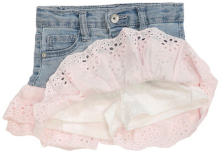 Thumbnail 2: Squeeze Squeeze Toddler Girls Eyelet Hem Denim Skirt 
