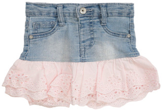 Thumbnail 1: Squeeze Squeeze Toddler Girls Eyelet Hem Denim Skirt 