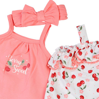 Thumbnail 2: Catherine Malandrino Catherine Malandrino Baby Girls 4 Pc Searsucker Short Set 