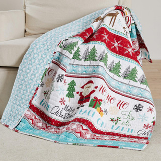 Thumbnail 2: Levtex Home Levtex Home Ho Ho Holidays Reversible Quilted Throw 