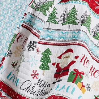 Thumbnail 6: Levtex Home Levtex Home Ho Ho Holidays Reversible Quilted Throw 
