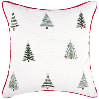 Thumbnail 1: Levtex Home Levtex Home 18x18 Patchwork Pine Embroidered Trees Pillow 