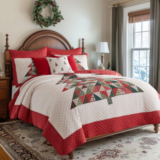 Thumbnail 3: Levtex Home Levtex Home 18x18 Patchwork Pine Embroidered Trees Pillow 