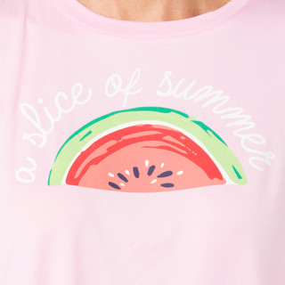 Thumbnail 4: JACLYN Jaclyn Womens 3 Pc Watermelon Print Pajama Short Set 