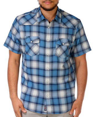 Thumbnail 1: FLAG AND ANTHEM Men's Print Buttoned Short Sleeve Shirt 