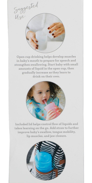 Thumbnail 3: BUMKINS Bumkins Baby Silicone Straw Cup with Lid Pink 