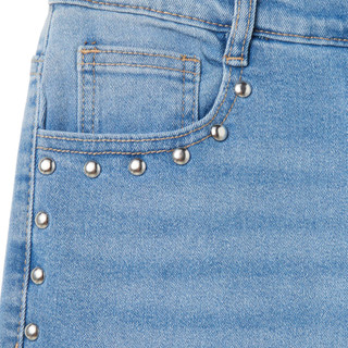 Thumbnail 3: No Comment No Comment Juniors Studded Straight Leg Jeans 