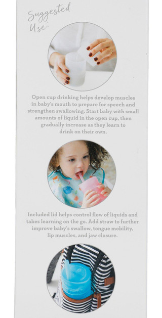 Thumbnail 3: BUMKINS Bumkins Baby Silicone Straw Cup with Lid Blue 