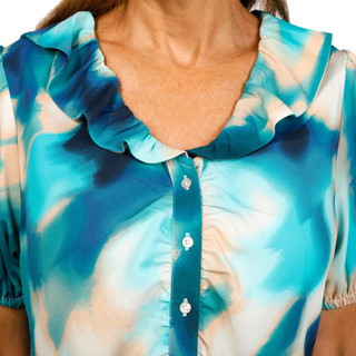 Thumbnail 3: Nicole Miller Nicole Miller Womens Short Sleeve Collard Button Down Top 