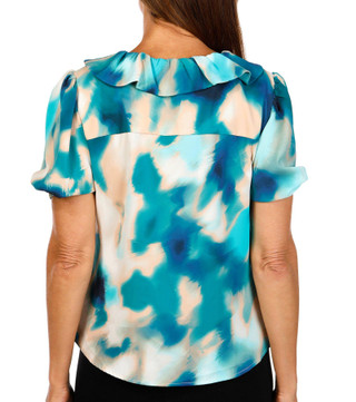 Thumbnail 2: Nicole Miller Nicole Miller Womens Short Sleeve Collard Button Down Top 