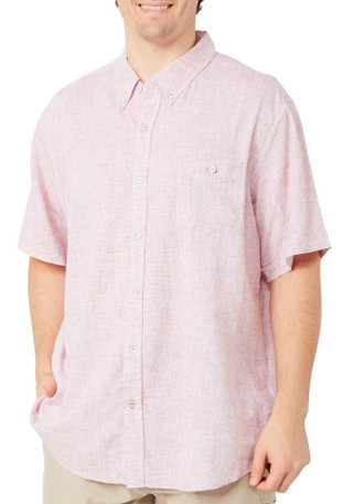 Thumbnail 1: Weatherproof Vintage Weatherproof Vintage Mens Short Sleeve Linen Cotton Shirt 