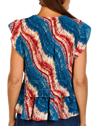 Thumbnail 2: Nicole Miller Nicole Miller Womens Short Sleeve Chiffon Top 
