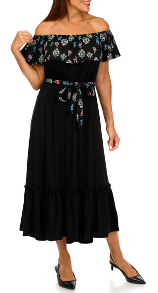 Thumbnail 4: Almost Famous Absolutely Famous Womens Floral Tie Waist Maxi Dress 