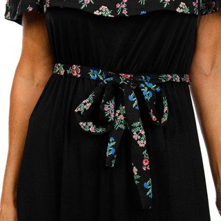 Thumbnail 3: Almost Famous Absolutely Famous Womens Floral Tie Waist Maxi Dress 