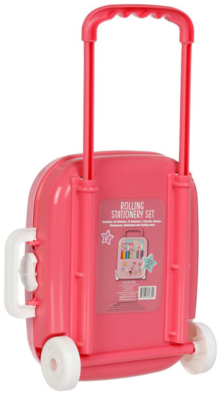 Thumbnail 2: VOTUM Votum Girls Pink Bag Rolling Stationery Set 