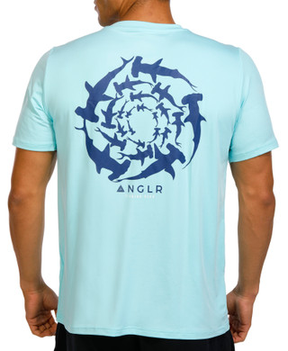 Thumbnail 1: Anglr ANGLR Mens Hammerhead Sharks Performance T-Shirt 