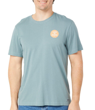 Thumbnail 1: Life is Good Life Is Good Mens Short Sleeve Sunset Waves Tee 