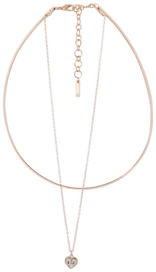 Thumbnail 1: NINE WEST Nine West 17/18 In. Heart Multi Row Necklace 