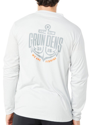 Thumbnail 3: GRUNDENS Grundens Mens Long Sleeve Logo Anchor Shirt 