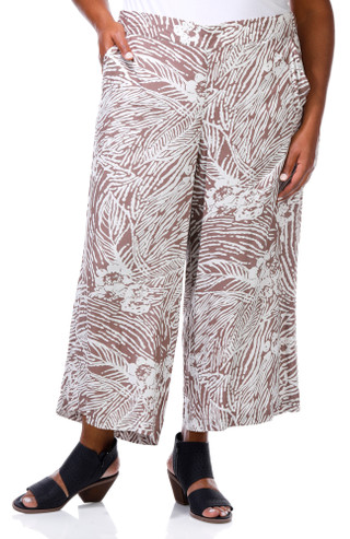 Thumbnail 4: BUNULU Bunulu Plus Print Wide Leg Pull On Pants 