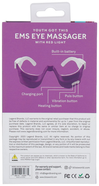 Thumbnail 2: Bliss Bliss EMS Eye Massager with Red Light 