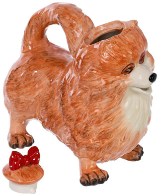 Thumbnail 4: BLUE SKY Blue Sky 8 in Whitney Ceramic Pomeranian Dog Teapot 