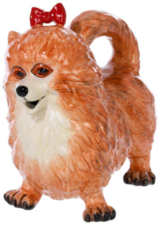 Thumbnail 1: BLUE SKY Blue Sky 8 in Whitney Ceramic Pomeranian Dog Teapot 