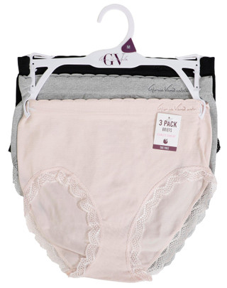 Thumbnail 1: Gloria Vanderbilt Gloria Vanderbilt Womens 3 Pk Microfiber Brief Lace Panties 
